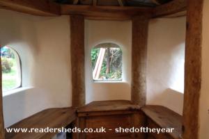 Dining area of shed - Hobbit House, Gloucestershire
