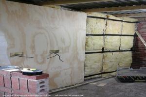 Inside skin vapour barrier, insulation, ply lining of shed - 8x6 Workshop, Lancashire