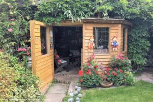 Both outside doors open of shed - Love Shack Argentum, Merseyside