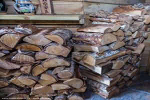 Larch logs for wood burner of shed - Love Shack Argentum, Merseyside