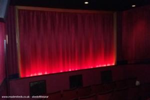 looking at the curtains of shed - ABC cinema , Staffordshire