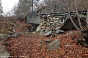 Fall of shed - Rustic Stone Cabin, Washington State