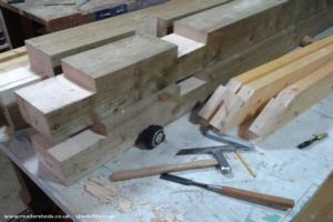 Proper timber frame post and beam construction. of shed - The Tiny Barn, West Lothian