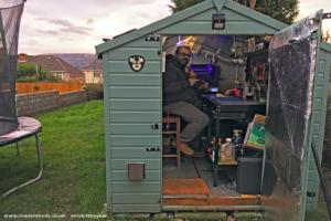 Front View, Me inside of shed - Team UnLimbited, Swansea