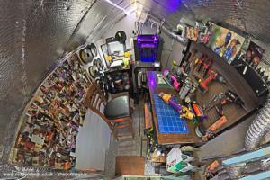 Inside, Panorama of shed - Team UnLimbited, Swansea