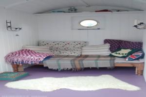 Sofa bed inside of shed - Hilda, West Yorkshire