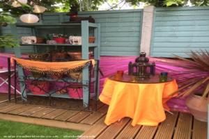 Moroccan themed garden of shed - The Casbah , Bristol
