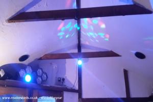 Ceiling w/disco lights of shed - The Doghouse, West Midlands
