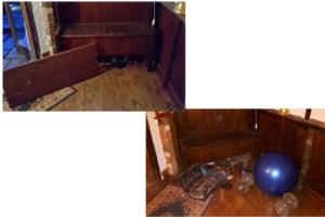 Under table storage/gym equipment of shed - The Doghouse, West Midlands