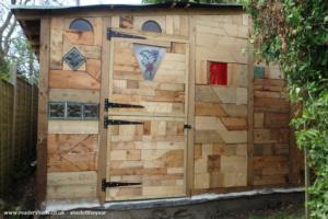 The side door, made from offcuts, its a stable door. of shed - The Off Cut Shed, Norfolk