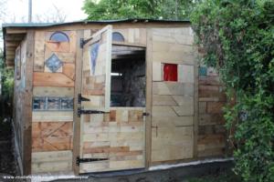 The side door with the top open of shed - The Off Cut Shed, Norfolk