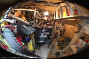 fish eye! of shed - The Narrow Shed, West Yorkshire