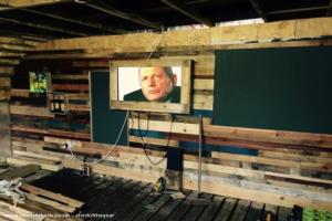 Tv wall of shed - Noahs, Caerphilly