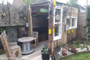 view from garden of shed - recycle shack, Suffolk