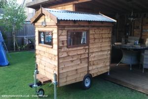 awning of shed - Baby caravan shed, Essex