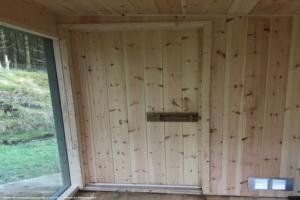 Inside Door Wall of shed - Eco-Bastu, Powys