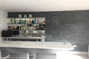 Bar by day of shed - Gin Palace, Surrey
