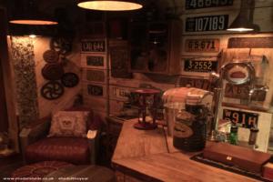Inside of shed - Steampunk saloon, Essex