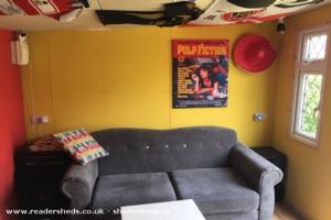 seating area of shed - The Rave Cave , West Midlands