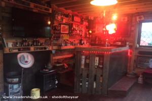 Inside the Bar of shed - Buck Shot Bar, Northern Ireland