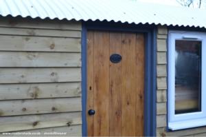 front door of shed - Badger Workshop , Durham