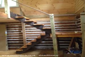 stairway construction of shed - Instant Karma cabin - the John Lennon island home, Northern Ireland