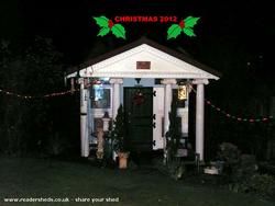 Decorated every Christmas of shed - The Roman Temple, Berkshire