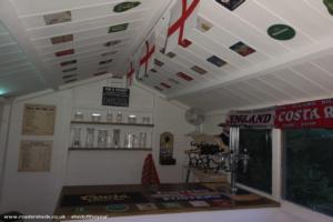 Beer mats on ceiling, starting to really take shape of shed - The Town's End, Lincolnshire