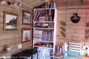Inside View, Desk/Storage of shed - The Cabin, Norfolk