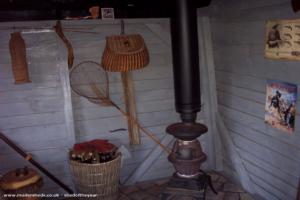 inside - log burner of shed - Hunters Bothy, South Lanarkshire