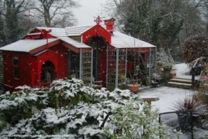 In the recent snow (jan 19) of shed - The Indian Sewing Studio, Shropshire