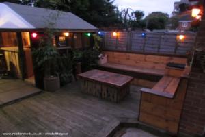 outside seating of shed - The Fishermans Rest, Hampshire