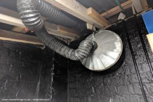 Extraction - tumble dryer ducting and a bin lid of shed - Beer Jesus' Brew Shed, West Lothian