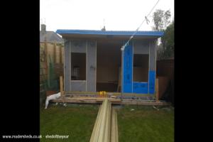 Front view build of shed - JD's, Isle of Anglesey