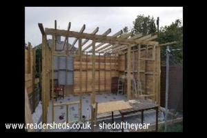 Front view frame of shed - JD's, Isle of Anglesey