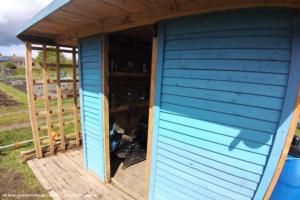 front of shed - Bleu, Wiltshire