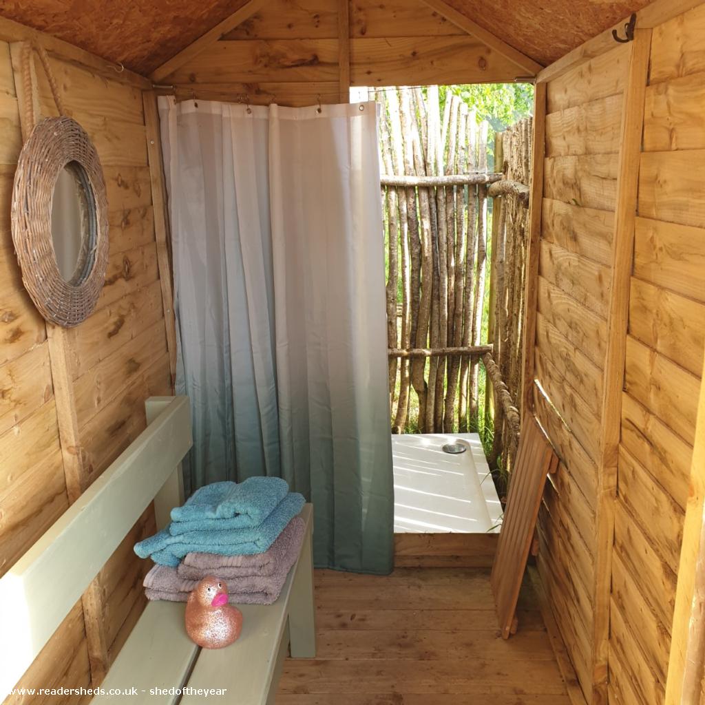 Al Fresco Shower Shed, Unexpected/Unique, Devon owned by Sheddie