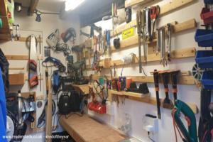 Inside the tiny workshop behind the secret door of the left of shed - The shed , Northamptonshire