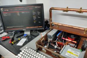 IT Lab Work (Steampunk PC) of shed - Garden Lab, Wiltshire
