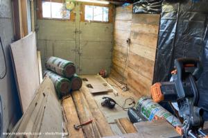 Interior build of shed - The Bothy, Cambridgeshire