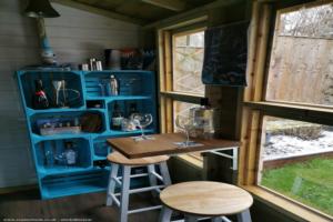 folding table of shed - Bate's beach bar, West Midlands