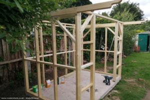 Framework of shed - Robyns tricycle shed, West Midlands