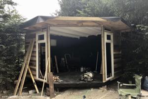 Taking shape of shed - Lockdown Summerhouse, North Yorkshire