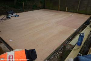 floor complete of shed - The Yoga Cabin, Essex