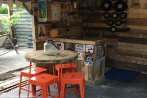 Bar made from old Chest of drawers of shed - The Pink Flamingo Tiki Bar, West Midlands