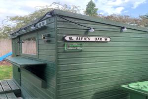 Outside of shed - Alfies Bar, West Yorkshire