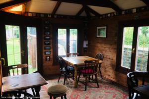 Seating Area of shed - The Reivers Arms , Northumberland