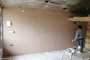 Plastering with the brother in law, of shed - Cheeky monkeys , Nottinghamshire