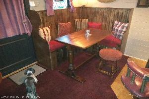 Seating area of shed - Kings head, Leicester