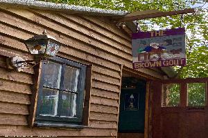 front sign of shed - THE BROWN GOUT, East Sussex